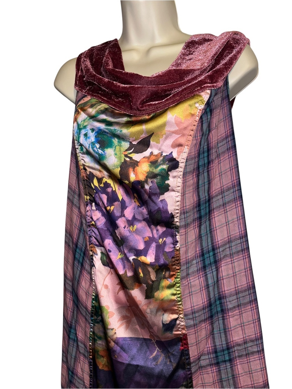 ❤️🔥 Aratta Mixed Media Velvet Cowl Maxi Dress | Large A-30 - Picture 4 of 4
